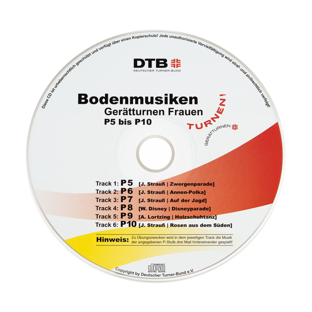 Gerätturnen Frauen - CD Bodenmusiken - Weiß
