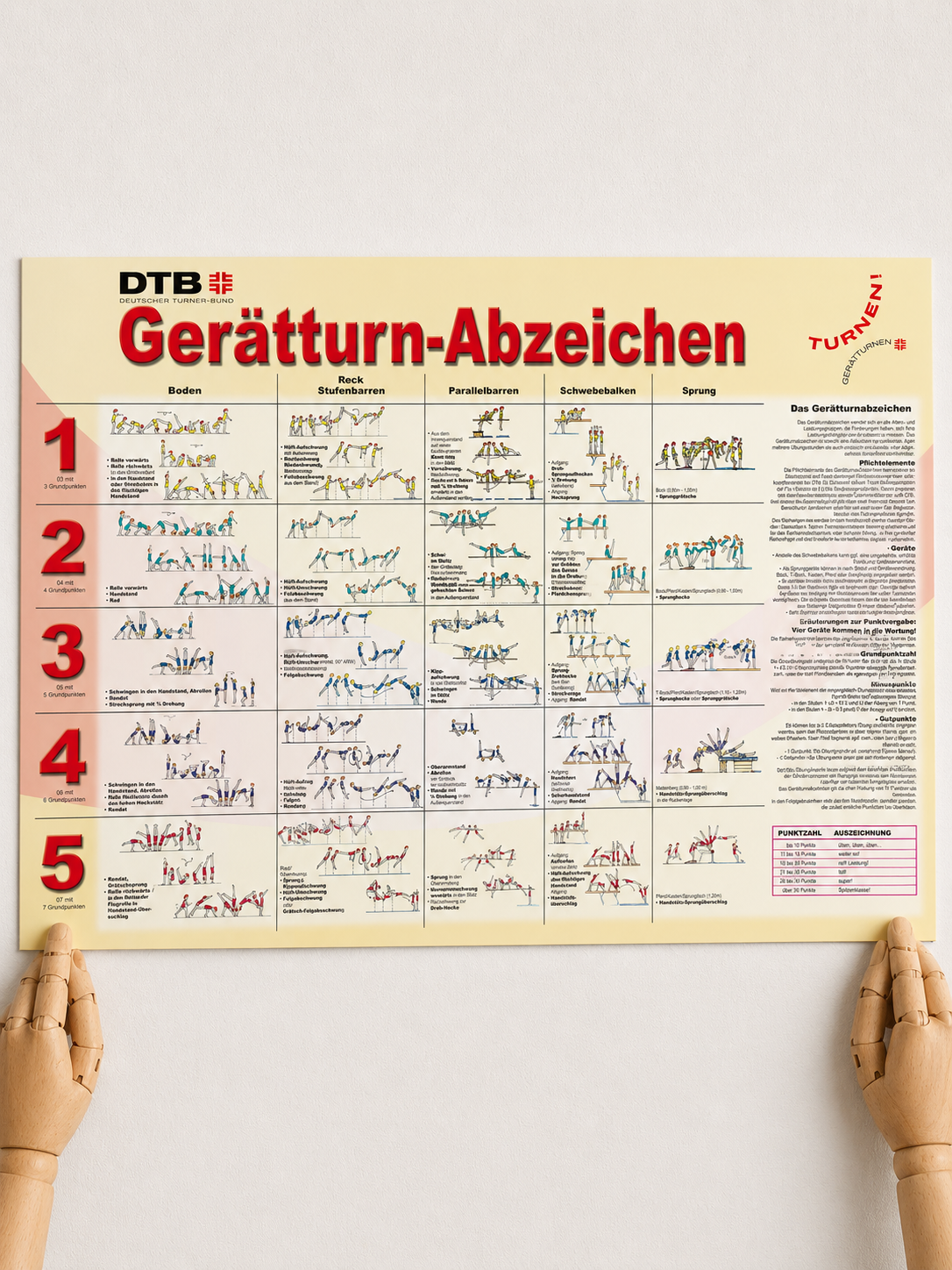Gerätturn-Abzeichen - Aufgabenplakat