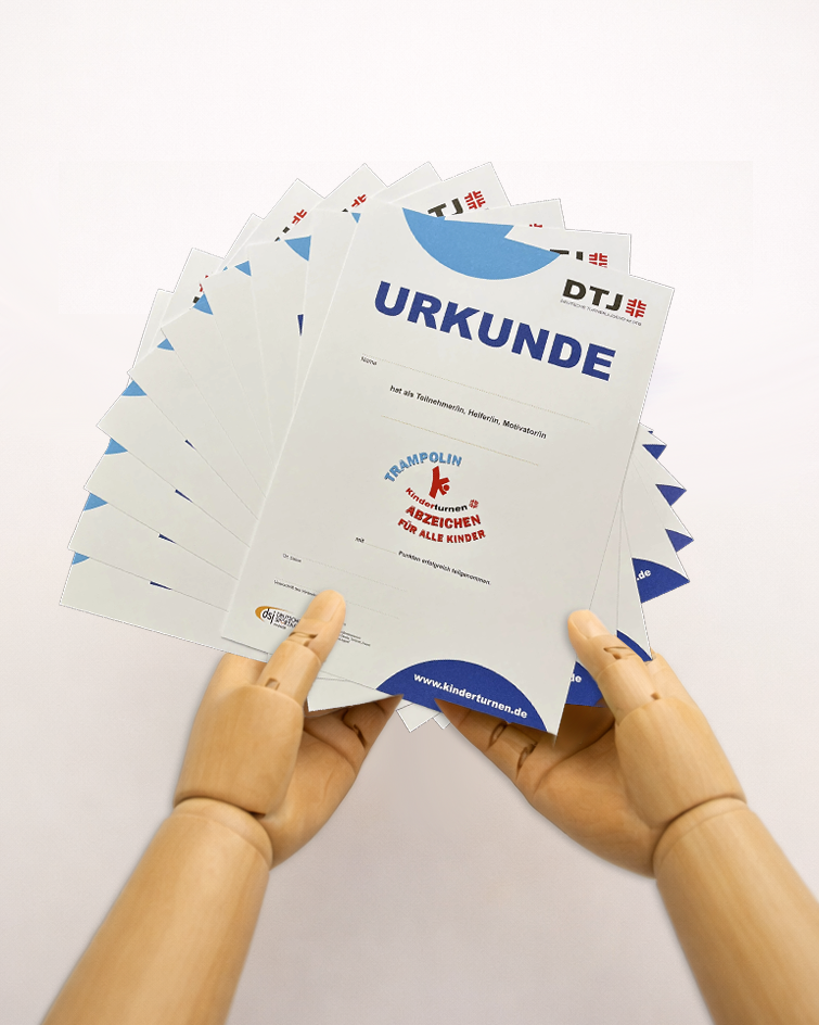 Trampolin-Abzeichen Kinder Urkunde (10er Set)