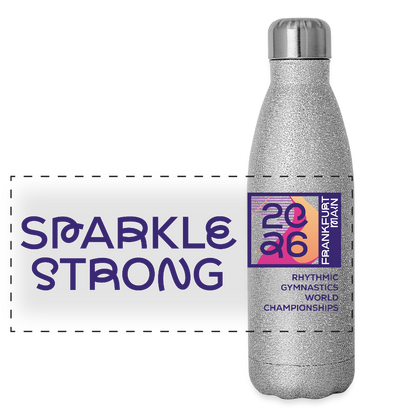 RSG WM - Glitzer Edelstahl Thermosflasche - Silber Glitzer