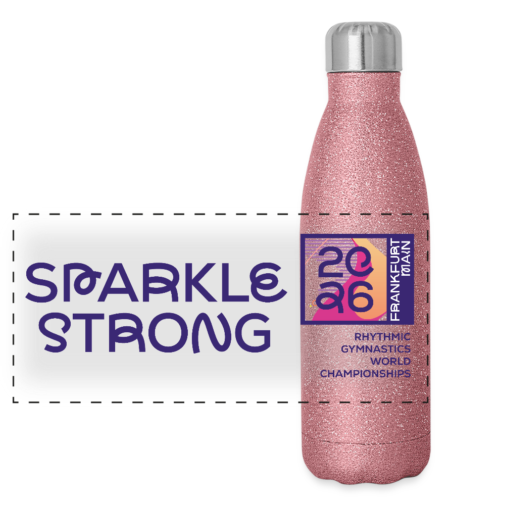 RSG WM - Glitzer Edelstahl Thermosflasche - Pink Glitzer