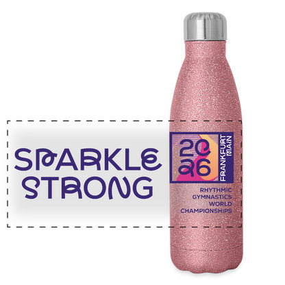 RSG WM - Glitzer Edelstahl Thermosflasche - Pink Glitzer