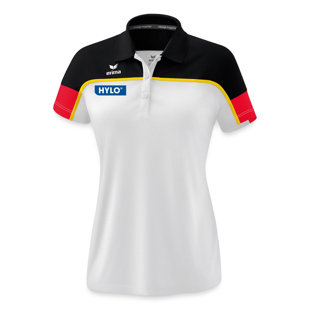Turn-Team Deutschland Fan Poloshirt - Damen - Weiß/Schwarz/Rot 