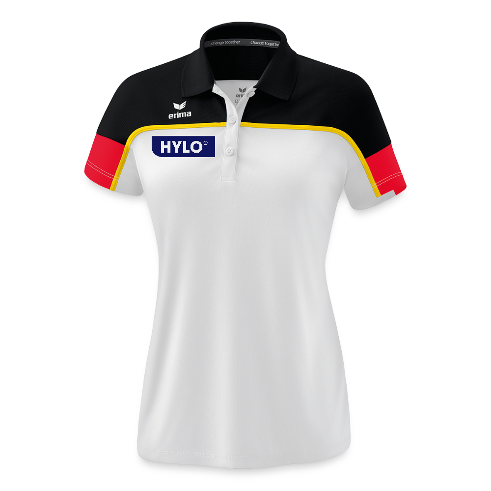 Turn-Team Deutschland Fan Poloshirt - Damen - Weiß/Schwarz/Rot 