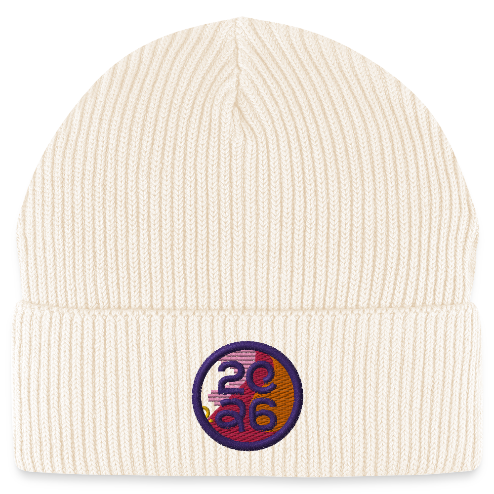 RSG WM - bestickte Beanie weiß - Weißgrau
