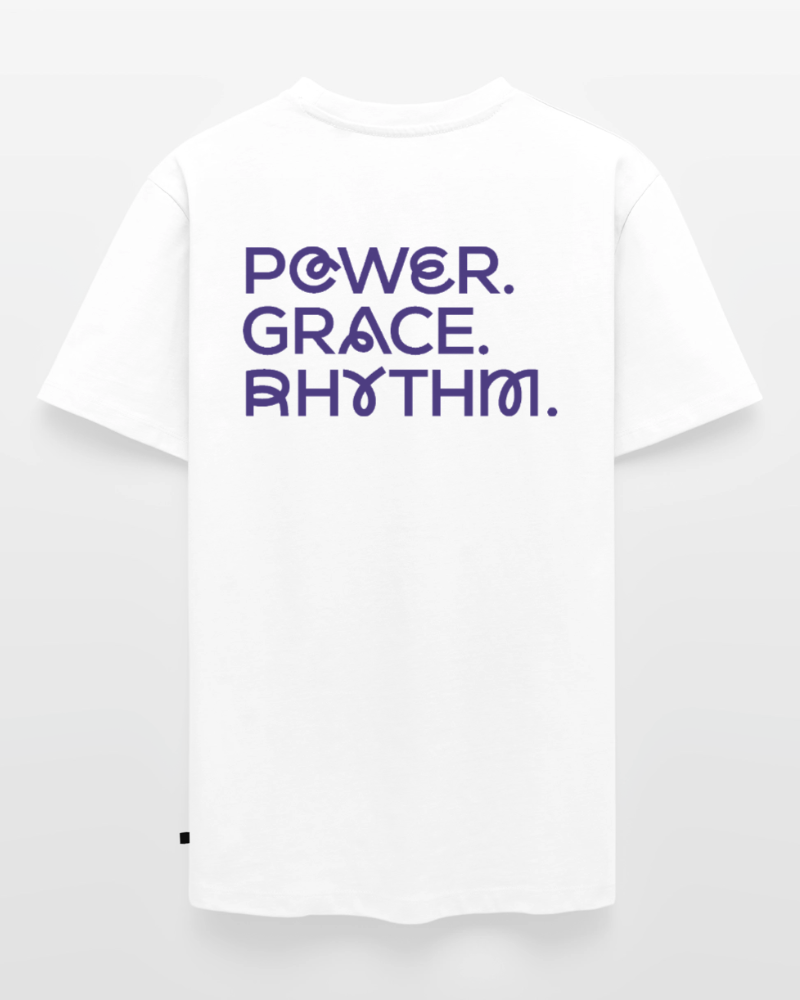 POWER. GRACE. RYTHM. - Unisex Organic T-Shirt - Weiß