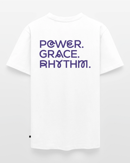 POWER. GRACE. RYTHM. - Unisex Organic T-Shirt - Weiß