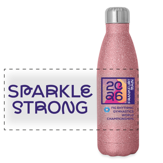 RSG WM - Glitzer Edelstahl Thermosflasche - Pink Glitzer