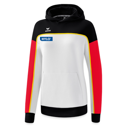 ERIMA Hoodie Frauen - Weiß/Schwarz/Rot 