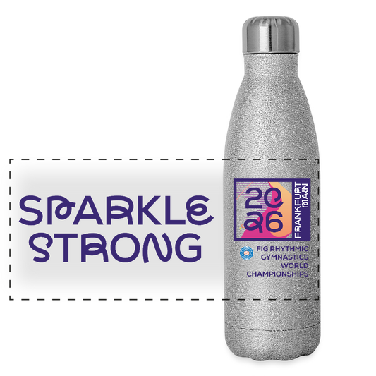 RSG WM - Glitzer Edelstahl Thermosflasche - Sliber Glitzer