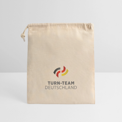 Verschließbarer Geschenkbeutel aus Baumwolle (25x30cm) - Natur