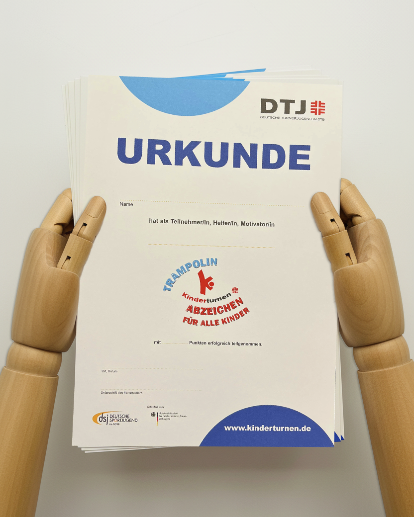 Trampolin-Abzeichen Kinder Urkunde (10er Set)