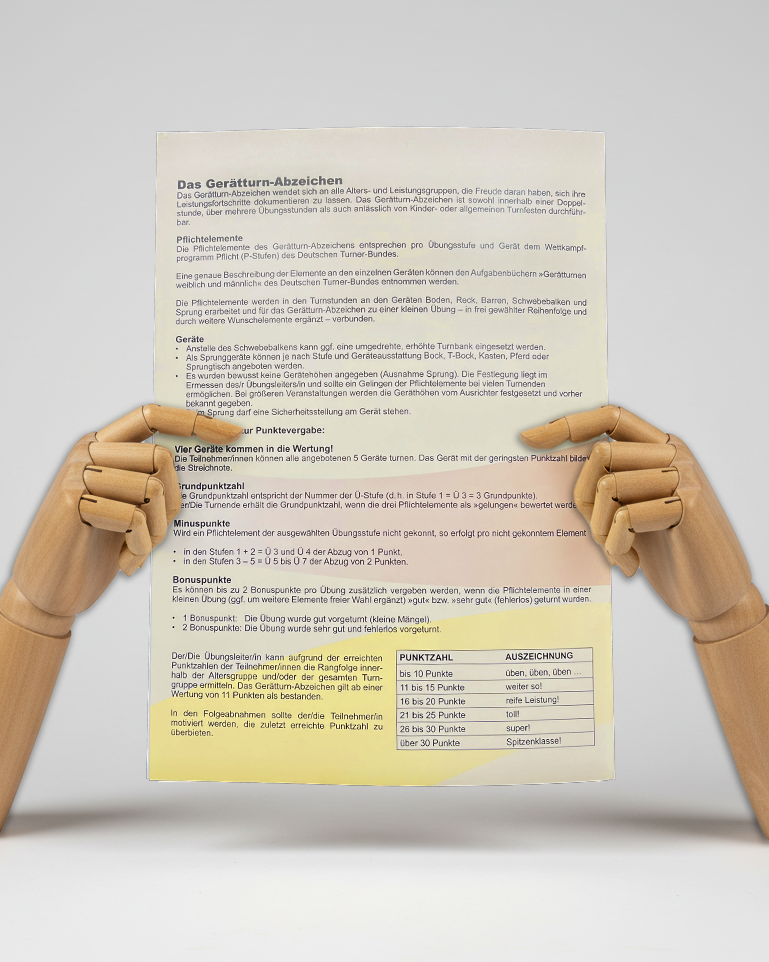 Gerätturn-Abzeichen - Urkunde