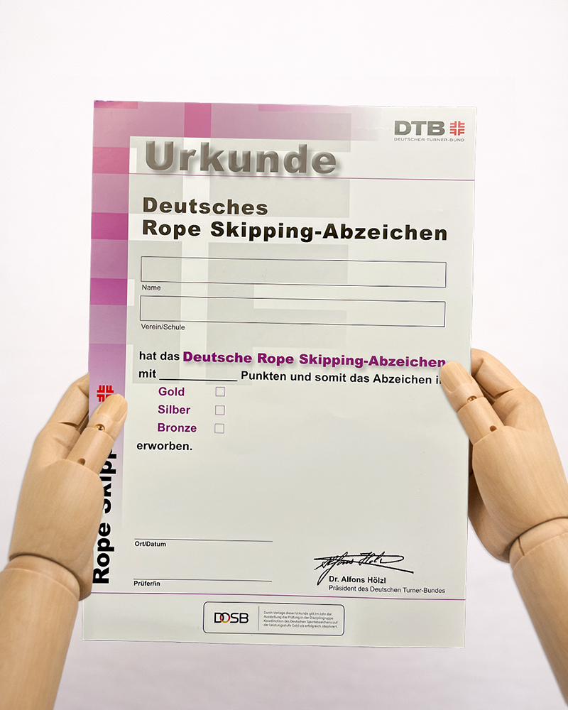 Rope Skipping-Abzeichen - Urkunde