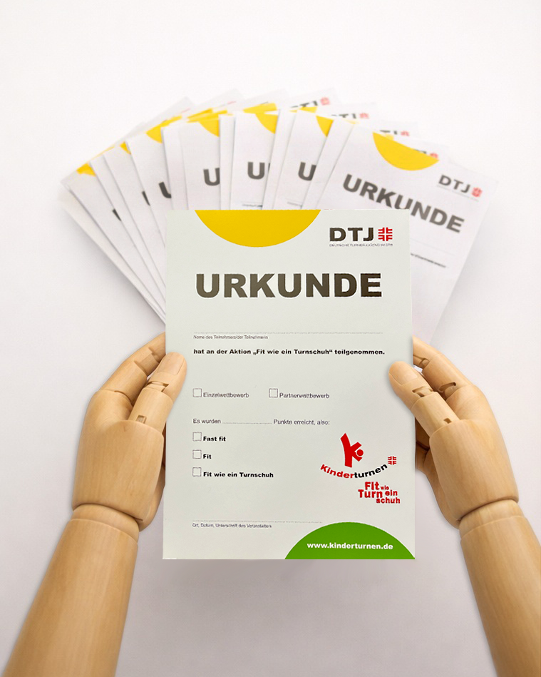Fit wie ein Turnschuh - Urkunden (10er Set)