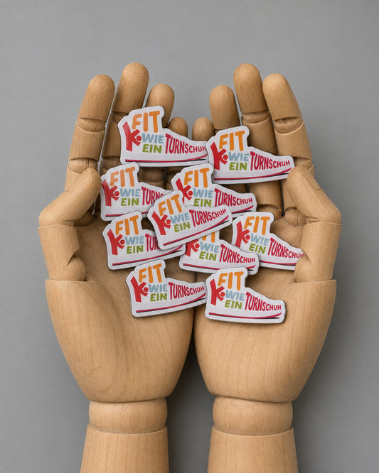 Fit wie ein Turnschuh - Pins (10er Set)