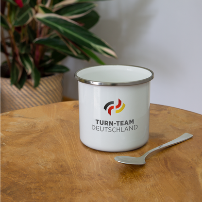 Turn-Team Deutschland Emaile Tasse - Weiß