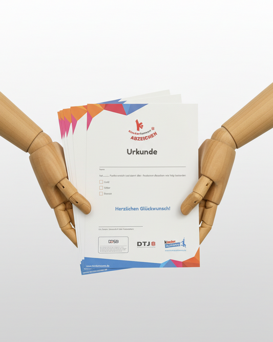 Stapel Kinderturnen Urkunden - korrigierter Kleintext