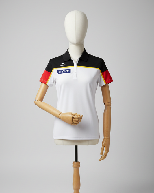 Turn-Team Deutschland Fan Poloshirt Damen auf Mannequin