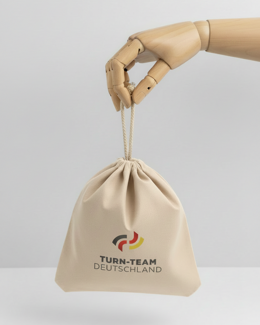 Turn-Team Deutschland Riemchenbeutel naturfarben 20% größer