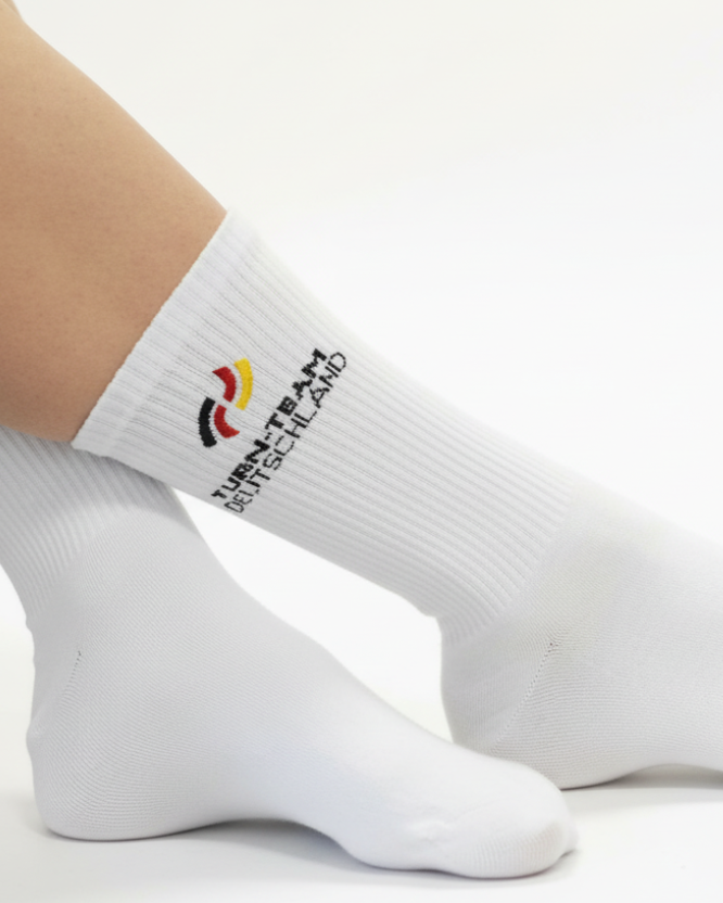 Turn-Team Deutschland Socken Seite weißer Hintergrund