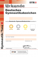 Urkunde Deutsches Gymnastikabzeichen 2020 
